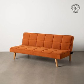 Ženilková rozkladacia pohovka v tehlovej farbe 175 cm – Ixia