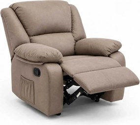 LuxuryForm DESIGN Televízne kreslo VELORA s polohovaním - Taupe