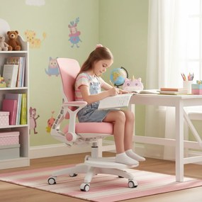 Detská rastúca stolička Neoseat JUNI 006 — látka, ružová