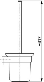 KFA Armatura 864-031-81 - Nástenná WC štetka matná čierna