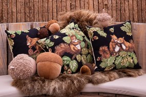 Hnedý plyšový dekoračný žaluď Acorn dark brown - Ø 11*15cm