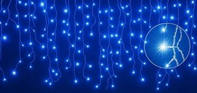 Vianočné svetielka LED záclona FLASH modrá 500 LED