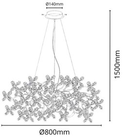 Krištáľový luster na lanku 16xG9/40W/230V pestrofarebná