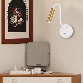 Brilagi - LED Stmievateľná flexibilná nástenná lampa MAYA 1xG9/4W/230V biela/zlatá