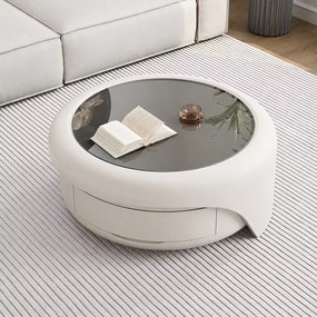LuxuryForm DESIGN Konferenčný stolík DELUX 80 / 75 cm – biely (set 2 ks)