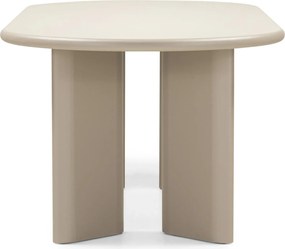 Jedálenský oválny stôl Lima 220 cm tmavobéžový