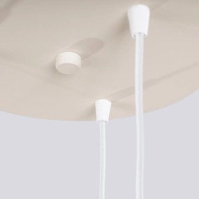 Závesné svietidlo Halo, 3x biele sklenené tienidlo, be, o