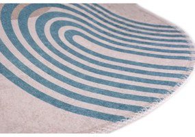 Modrý/sivý okrúhly koberec ø 80 cm - Vitaus