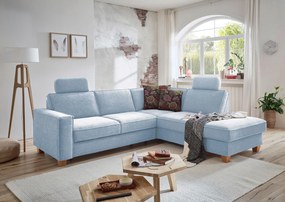 XXXLutz ROHOVÁ SEDAČKA, textil, svetlomodrá Sit & More - Sedačky - 000144005807
