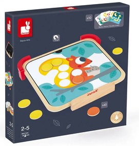 Učím sa farby s magnetkami a tabuľkou na kreslenie kriedami