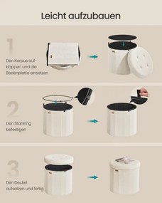 Taburetka s vekom LSF606W01 krémová