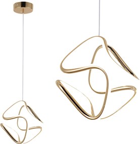 Toolight Toolight, LED stropné svietidlo 25x29cm, 4000K, G067-CP, zlatá lesklá, OSW-08666