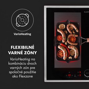 Klarstein Delicatessa 60 Prime, indukčná varná doska, 7000 W, 4 zóny, časovač, čierna