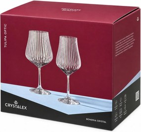Crystalex poháre na víno TULIPA OPTIC 450 ml 6 ks