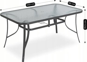 Záhradný nábytok NEBRASKA, čierna