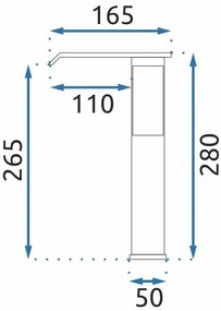 Rea KENT umývadlová batéria, čierna REA-B8012 - Rea