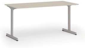 Kancelársky stôl PRIMO BETA, 1600 x 800 mm, sivá podnož, breza