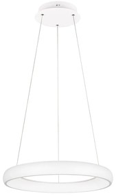 Biele LED stmievateľné závesné svietidlo s kovovým tienidlom ø 62 cm Cardona – Trio