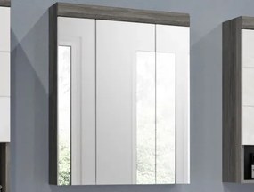 Kúpeľňová skrinka so zrkadlom Scout, šedý dub%