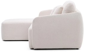 Krémová ženilková rozkladacia rohová pohovka (ľavý roh/s leňoškou) Laira – Kave Home
