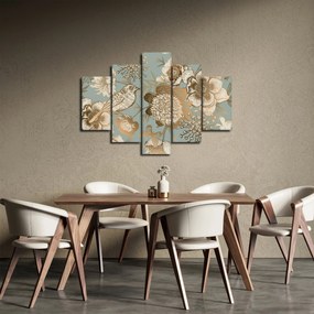 Obraz - Záhrada s vtáčikom (150x105 cm)