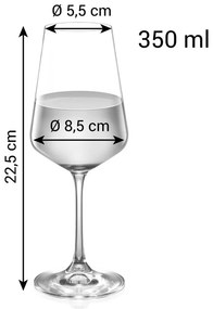 Poháre na víno v súprave 6 ks 350 ml Giorgio – Tescoma