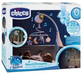 Chicco - Kolotoč nad postieľku s melódiou 3v1 NEXT2DREAMS 3xAA modrá