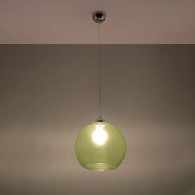 Závesné svietidlo Ball, 1x zelené sklenené tienidlo