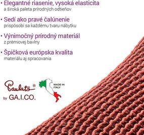Bielastické poťahy COSTINA medená sedačka s otomanom vpravo (š. 170 - 300 cm)