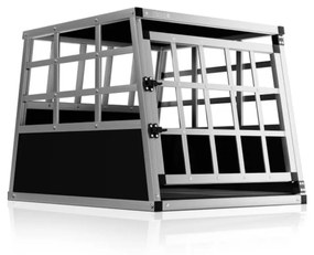 Prepravka pre psa BRUNO, 70x54x51cm, strieborná/čierna Cadoca