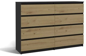 Komoda Musecalo 7 140 (antracit + dub artisan). Akcia -20%. Vlastná spoľahlivá doprava až k Vám domov. 1132829