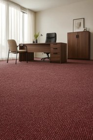 Timzo, Metrážny koberec Rubin 2159 red, na mieru, šíře 4m, červená, ab (mriežka), chodba / predsieň