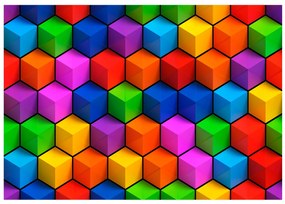 Artgeist Fototapeta - Colorful Geometric Boxes Veľkosť: 98x70, Verzia: Samolepiaca