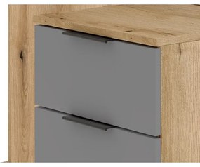 Predsieňová stena so zrkadlom SVEN hnedá/grafit