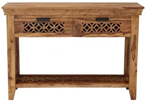 Konzolový stolík Mira 110x76x35 indický masív palisander Natural