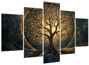 Obraz – Strom so zlatou aurou (150x105 cm)