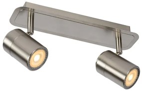Lucide 26957/10/12 - LED Bodové svietidlo LENNERT 2xGU10/5W/230V matný chróm