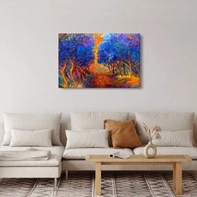 Obraz - jesenné koruny stromov, moderný impresionizmus (90x60 cm)