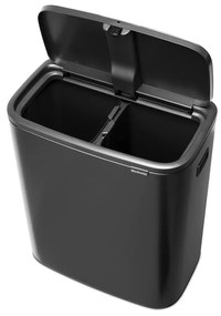 Tmavosivý dotykový oceľový odpadkový kôš na triedený odpad 60 l Bo Touch Bin – Brabantia