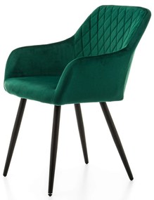 Jedálenská stolička todi velúr zelená | jaks