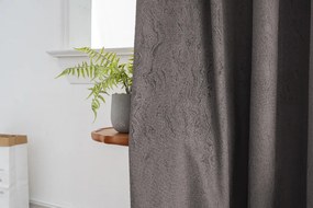 Zatemňovací záves DUNES VELVET 140x250 cm, tmavosivý Zavesenie: Kovové krúžky