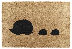 Rohožka z kokosového vlákna 40x60 cm Hedgehog Family – Artsy Doormats