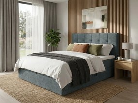 Čalúnená posteľ boxspring DIRELIS VIBE 160x200 cm tmavosivá Matrac: Bonell pružinová matrac