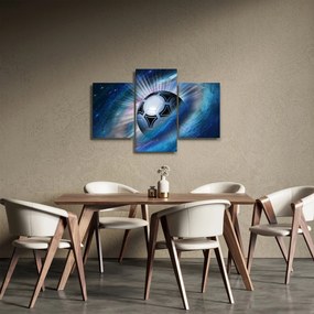 Obraz - Futbalová lopta vo vesmíre (90x60 cm)