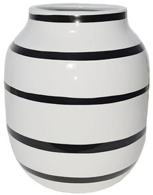 Keramická dekoračná váza Stripes, Black-White