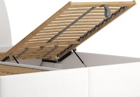 Posteľ Bali 160x200 cm, biela ekokoža