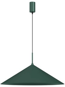 Závesné svietidlo Capital, 1x zelené kovové tienidlo, (fi 60cm), gr