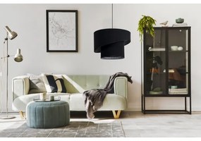 Luster na lanku LORI 1xE27/60W/230V čierna