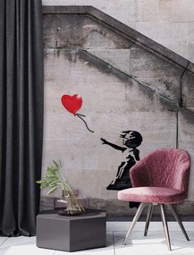 Gario Fototapeta Banksy dievča s balónom Materiál: Vliesová, Rozmery: 200 x 280 cm