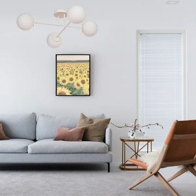 Prisadené svietidlo MOON 4xE27/15W/230V krémové